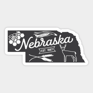 State of Nebraska Graphic Tee Sticker